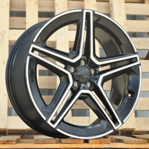 R20x9.5  5X112  ET  45  66.5  FBX142  (H3067F)  Black Polished (MB)  For MER  (Z3)  (HYBRID FORGED Rear+Front)