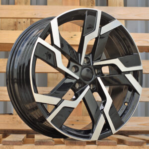 R19x8  5X112  ET  41  57.1  YF5696  Black Polished (MB)  For SKODA  (Z6)  (HYBRID FORGED)