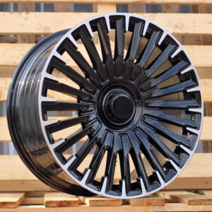 R20x8.5  5X112  ET  33  66.6  YF0425  Black Polished (MB)  For MER  (M)  (HYBRID FORGED Rear+Front)