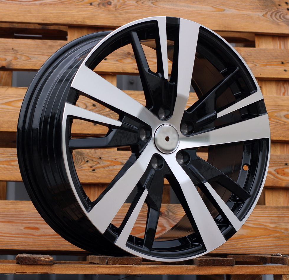 R18x7.5 5X108 ET 49 65.1 YF0448 Black Polished (MB) For PEUG (P1) (HYBRID FORGED)