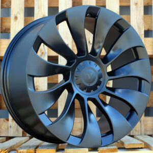 R21x10.5  5X114.3  ET  48  64.1  YS214  Black Half Matt (BLHM)  For TESLA  (K4)  (HYBRID FORGED (Model Y)(Rear+Front))