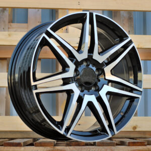R19x8  5X112  ET  52  66.6  YF7075  Black Polished (MB)  For MER  (K8)  (HYBRID FORGED (1075 kg))