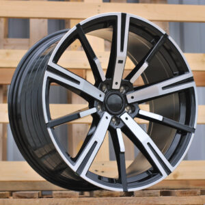 R20x9.5  5X112  ET  40  66.6  YF1156  Black Polished (MB)  For BMW  (K7+Z6)  (HYBRID FORGED Rear+Front)