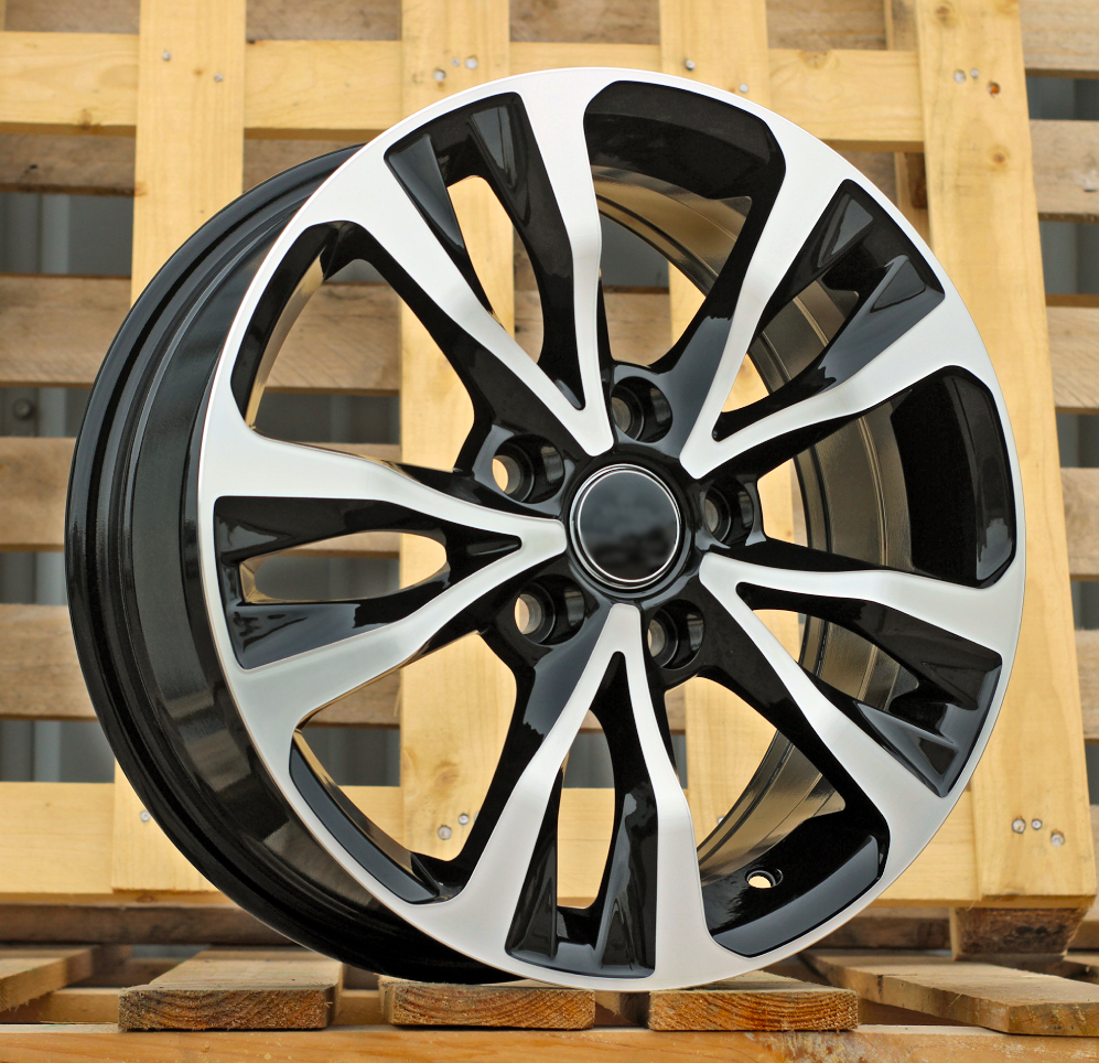 R16x6.5 5X114.3 ET 40 60.1 B5212 Black Polished (MB) For TOYOT (R+P)