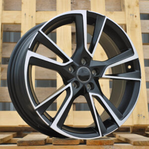 R17x7  5X100  ET  46  57.1  IN3627F  (YF5767)  Black Polished Half Matt (MBHM)  For SKODA  (Z5)  (HYBRID FORGED)
