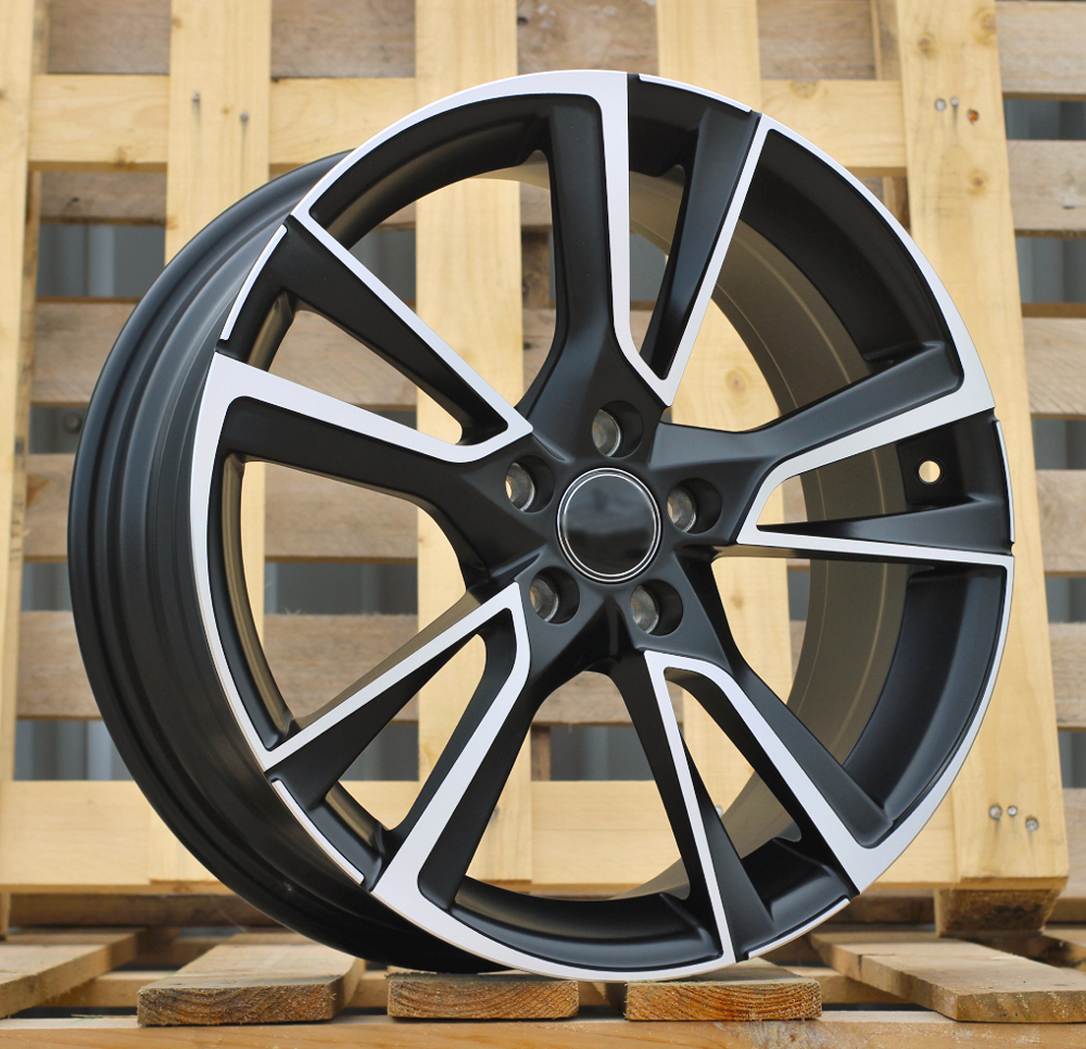 R17x7 5X100 ET 46 57.1 IN3627F (YF5767) Black Polished Half Matt (MBHM) For SKODA (Z5) (HYBRID FORGED)