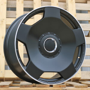 R22x10  5X112  ET  42  66.6  BYF3111  Black Half Matt+Polished Lip (BLHMPL)  For MER  (Z1)  (HYBRID FORGED)