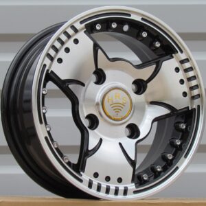 R12x5  4X114.3  ET  M20  67.1  HE998  Black Polished (MB)  For RACIN  (K7)  (4 wheeler)
