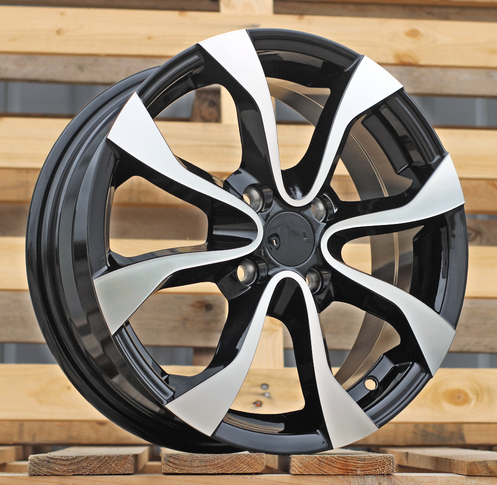 R15x6 4X100 ET 50 60.1 A415 (XFA10) Black Polished (MB) For NISS (P1)