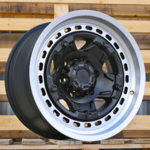 R17x9  6X139.7  ET  0  110.1  JT186  Black Matt+Polished Lip (BMPL)  For 4X4  (K3)