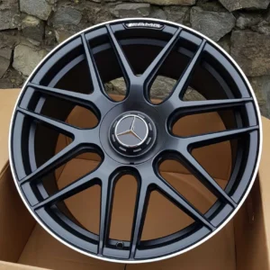 R17x7.5  5X112  ET  40  66.6  B1268  (XF083)  Black Half Matt+Polished Lip (BLHMPL)  For MER  (Z6)  (HYBRID FORGED)