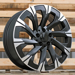 R18x7.5 5X112 ET 52 66.5 IN3519F (FBX445) Black Polished Half Matt (MBHM) For MER (K8+P1) (HYBRID FORGED V-Class/Vito (max 1075kg))