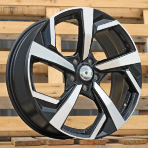 R19x7.5 5X114.3 ET 40 66.1 XE173 (LU1587) Black Polished (MB) For NISS (P1)