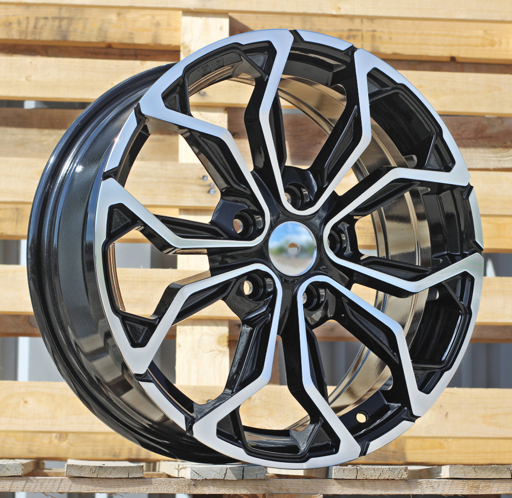 R15x6.5 4X100 ET 37 60.1 XF260 (BK1058) Black Polished (MB) For RENAU (K2)