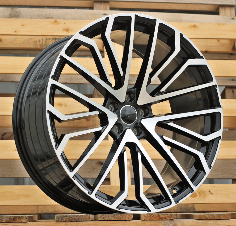 R22x10 5X112 ET 21 66.5 3S1261 (HA0039) Black Polished (MB) For AUD (K8) (HYBRID FORGED)