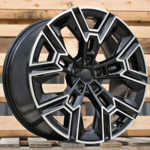 R20x8.5  5X112  ET  28  66.6  HF5220  Black Polished+Black Insert (MBB)  For BMW  (K8)  (HYBRID FORGED Black insert Rear+Front)