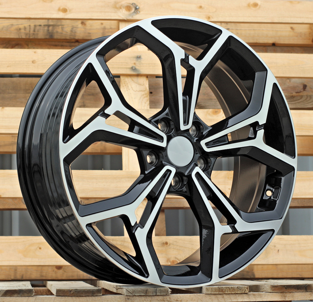 R16x6.5 5X114.3 ET 50 67.1 FE190 (YF5690) Black Polished (MB) For KIA (K7) (HYBRID FORGED)