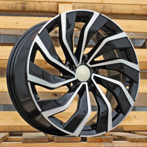 R17x7.5 5X100 ET 45 57.1 B5780 Black Polished (MB) For VW (R) ((AKC 80 Eur))
