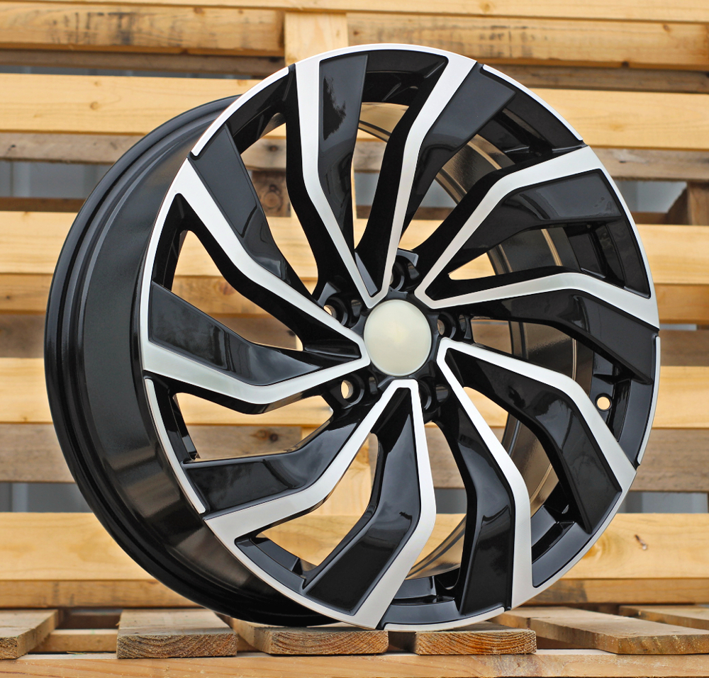 R17x7.5 5X100 ET 45 57.1 B5780 Black Polished (MB) For VW (R) ((AKC 80 Eur))