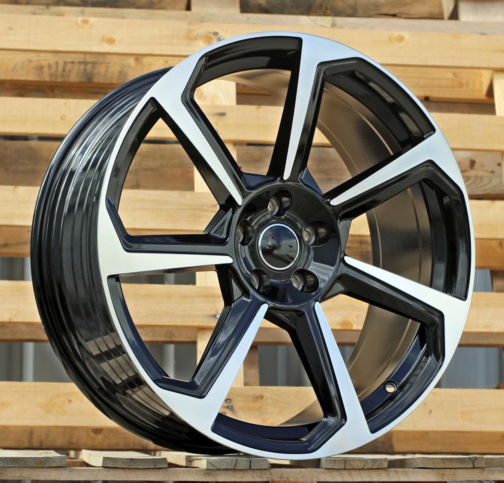 R20x8.5 5X112 ET 30 66.5 B5213 (YF7070) Black Polished (MB) For AUD (K7) (HYBRID FORGED)