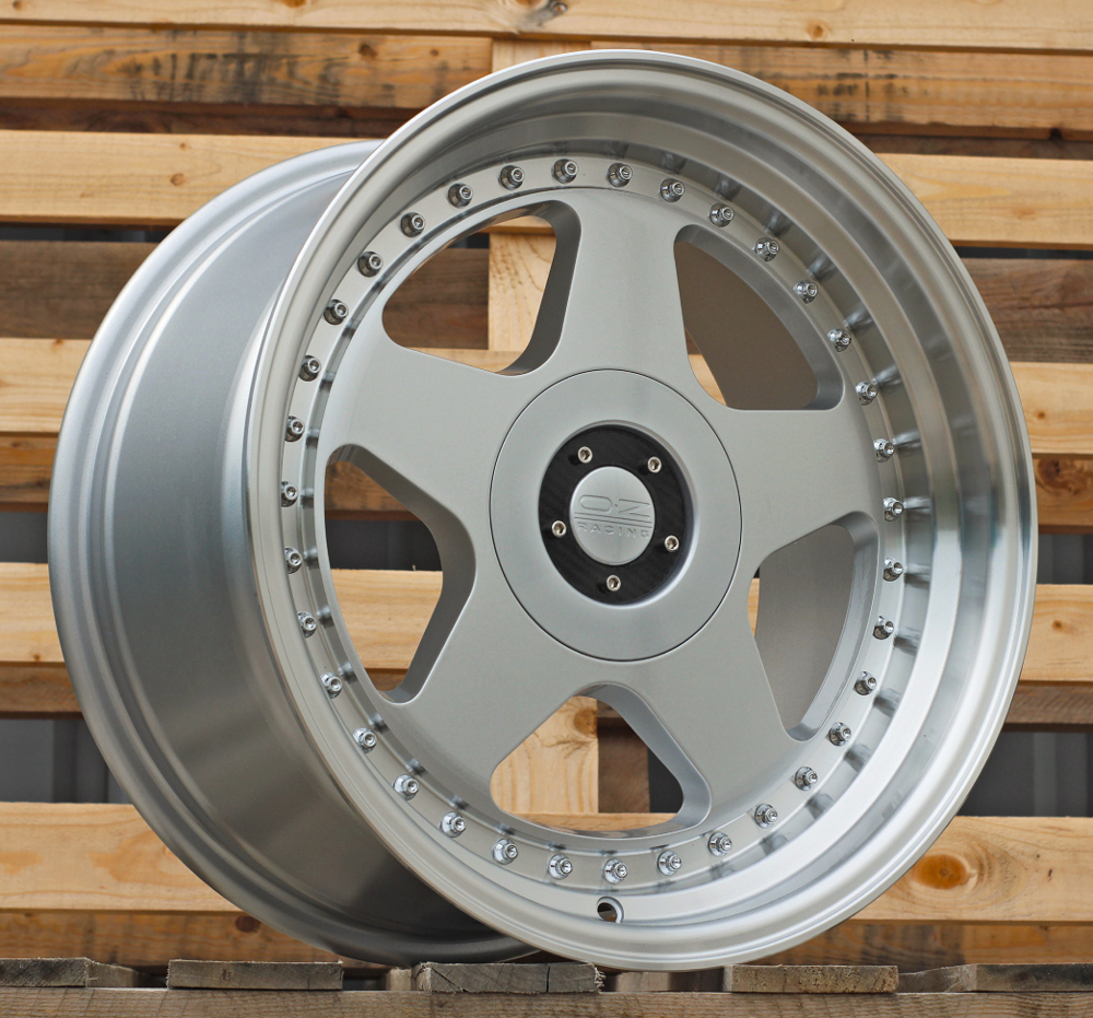 R17x9 10X112/120 ET 20 74.1 L2585 Silver+Polished Lip (SP) For RACIN (P1) (OZ Style Rear+Front)