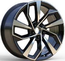 R19x8  5X112  ET  39  66.5  FBX507  Black Polished (MB)  Fits for AUD  (K2)  (HYBRID FORGED)