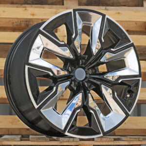 R21x9  5X112  ET  24  66.6  H3447F  Black Polished (MB)  For BMW  (A)  (HYBRID FORGED + Chrome Rear+Front)