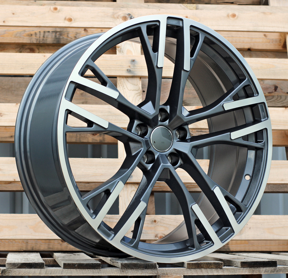 R21x9 5X112 ET 30 66.45 F726 (FB726) Grey Polished (MG) For AUD (Z6) (HYBRID FORGED)