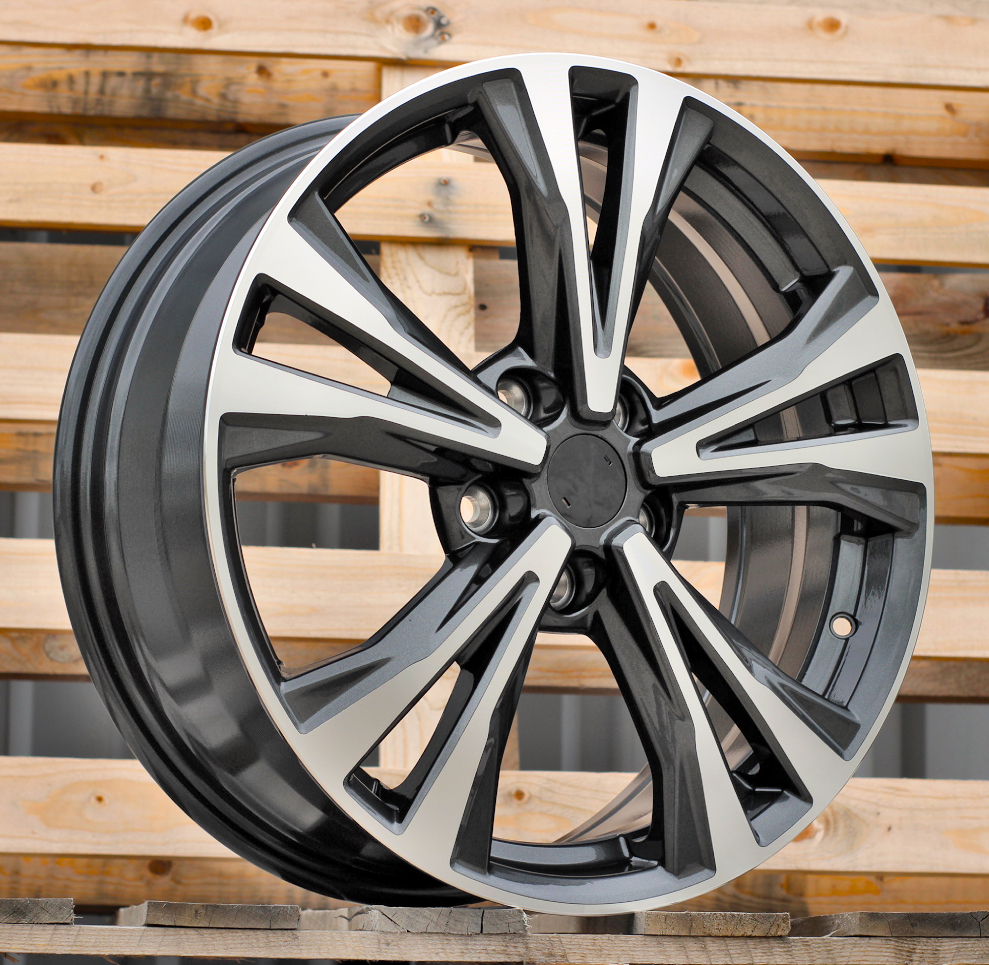 R18x7 5X114.3 ET 45 66.1 A5832 (H653F) Grey Polished (MG) For NISS (K8) (HYBRID FORGED)