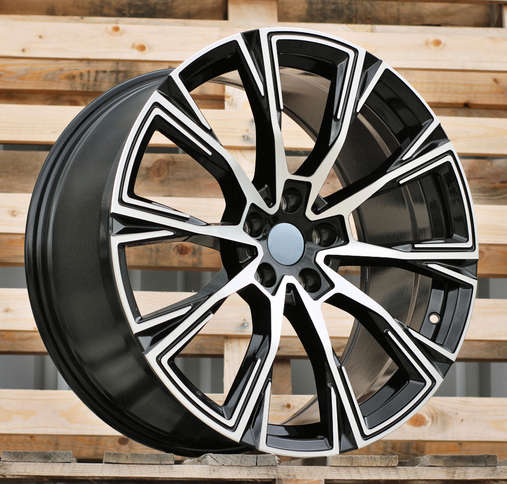 R20x8.5 5X112 ET 25 66.5 H3122F Black Polished (MB) For BMW (K8) (HYBRID FORGED Rear+Front)
