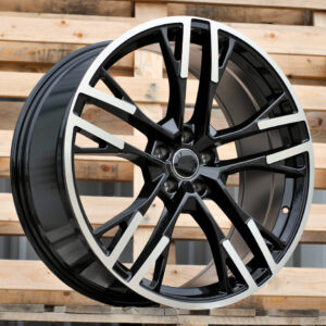 R21x9 5X112 ET 30 66.45 F726 (FB726) Black Polished (MB) For AUD (Z6) (HYBRID FORGED)