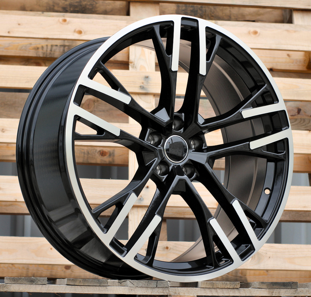 R21x9 5X112 ET 30 66.45 F726 (FB726) Black Polished (MB) For AUD (Z6) (HYBRID FORGED)