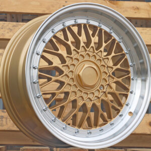 R13x6 8X100/108 ET 30 67.1 BY479 (LU247) Bronze+Polished Lip (YYPL) Fits for RACIN (R) (BBS Style)