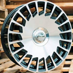 R19x9.5  5X112  ET  40  66.6  B1464  (REW019)  Black Polished (MB)  Fits for MER  (P2)  (MAYBACH Rear+Front)