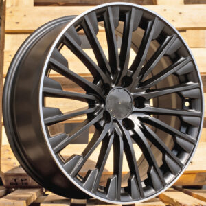 R18x8  5X112  ET  43  66.6  FBX132  Black Half Matt+Polished Lip (BLHMPL)  Fits for MER  (Z5+K8)  (HYBRID FORGED)