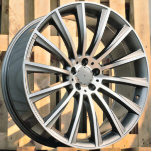 R18x9  5X112  ET  45  66.6  B1048  (FBX125)  Grey Polished (MG)  For MER  (P1)  (HYBRID FORGED Rear+Front)
