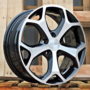 R18x8  5X108  ET  50  63.3  BK386  Black Polished (MB)  Fits for FORD  (K4)