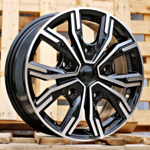 R16x6.5  5X120  ET  56  65.1  6408  Black Polished (MB)  Fits for VW  (L1)  (HYBRID FORGED 4X4(max 1250kg))