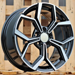 R18x7.5  5X100  ET  45  57.1  B5952  (IN5563)  Black Polished (MB)  Fits for VW  (M+K8)
