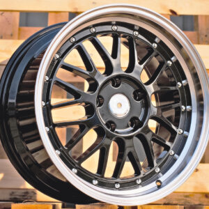 R17x7.5  5X120  ET  34  72.6  A1025  Black+Polished Lip (BLPL)  For RACIN  (P)  (BBS Style)