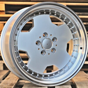 R17x9.5  5X112  ET  25  66.6  B5852  (BY1781)  Silver+Polished Lip (SP)  Fits for MER  (Z1+Z2+Z7)  (MONOBLO Style)
