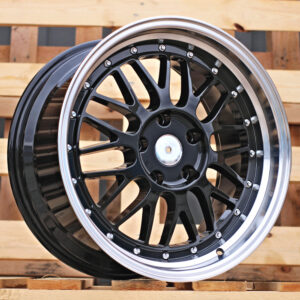 R18x9  5X120  ET  35  72.6  A1025  Black+Polished Lip (BLPL)  Fits for RACIN  (P)  (BBS Style Rear+Front)