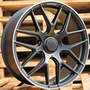 R20x9  5X112  ET  44  66.6  B5318  (XFE424)  Black Half Matt+Polished Lip (BLHMPL)  For MER  (P2)  ((GLE-CLASS V167) Rear)