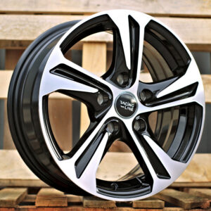 R16x6.5  4X100  ET  40  60.1  B1242  Black Polished (MB)  Fits for RACIN  (K4)