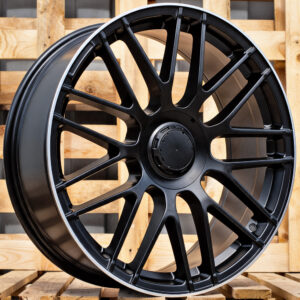 R18x9  5X112  ET  50  66.6  B1268  Black Half Matt+Polished Lip (BLHMPL)  Fits for MER  (P+Z1)  (Rear+Front)