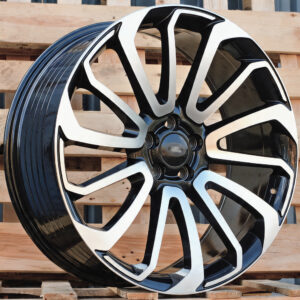 R22x9.5  5X120  ET  45  72.6  BY959  (FBX196)  Black Polished (MB)  Fits for LAND  (Z6)  (HYBRID FORGED)