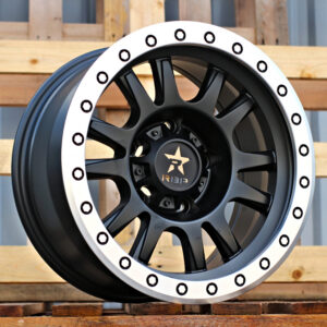 R16x8  5X139.7  ET  M12  110.5  B5944  Black Half Matt+Polished Lip (BLHMPL)  Fits for 4X4  (L2)