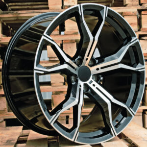 R22x9.5  5X112  ET  37  66.6  B5498  (BYD1538)  Black Polished (MB)  Fits for BMW  (Z3)  ((BKF) Front+Rear)