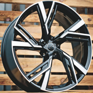 R19x8.5  5X112  ET  30  66.5  B1571  (FBX154)  Black Polished (MB)  For AUD  (A)  (HYBRID FORGED)