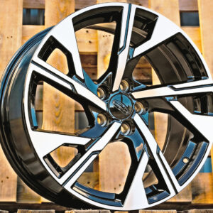 R18x8  5X108  ET  48  63.4  H3552F  Black Polished (MB)  Fits for RACIN  (M)  (HYBRID FORGED)